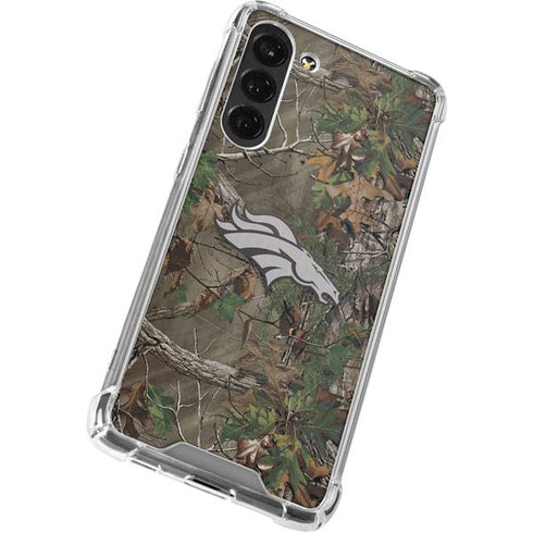 NFL Denver Broncos Realtree Xtra Green Camo Galaxy S24 FE Clear Case